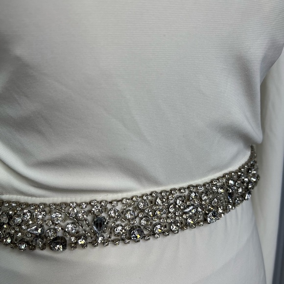 Rachel Allan Elegant White Backless Dress - Picture 7 of 14